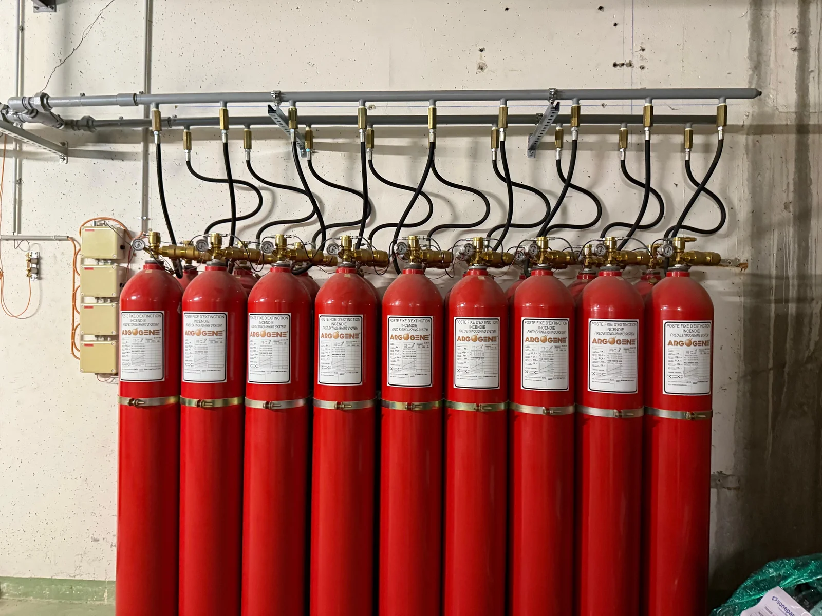 Poste d'extinction automatique au gaz inerte ARGOGÈNE