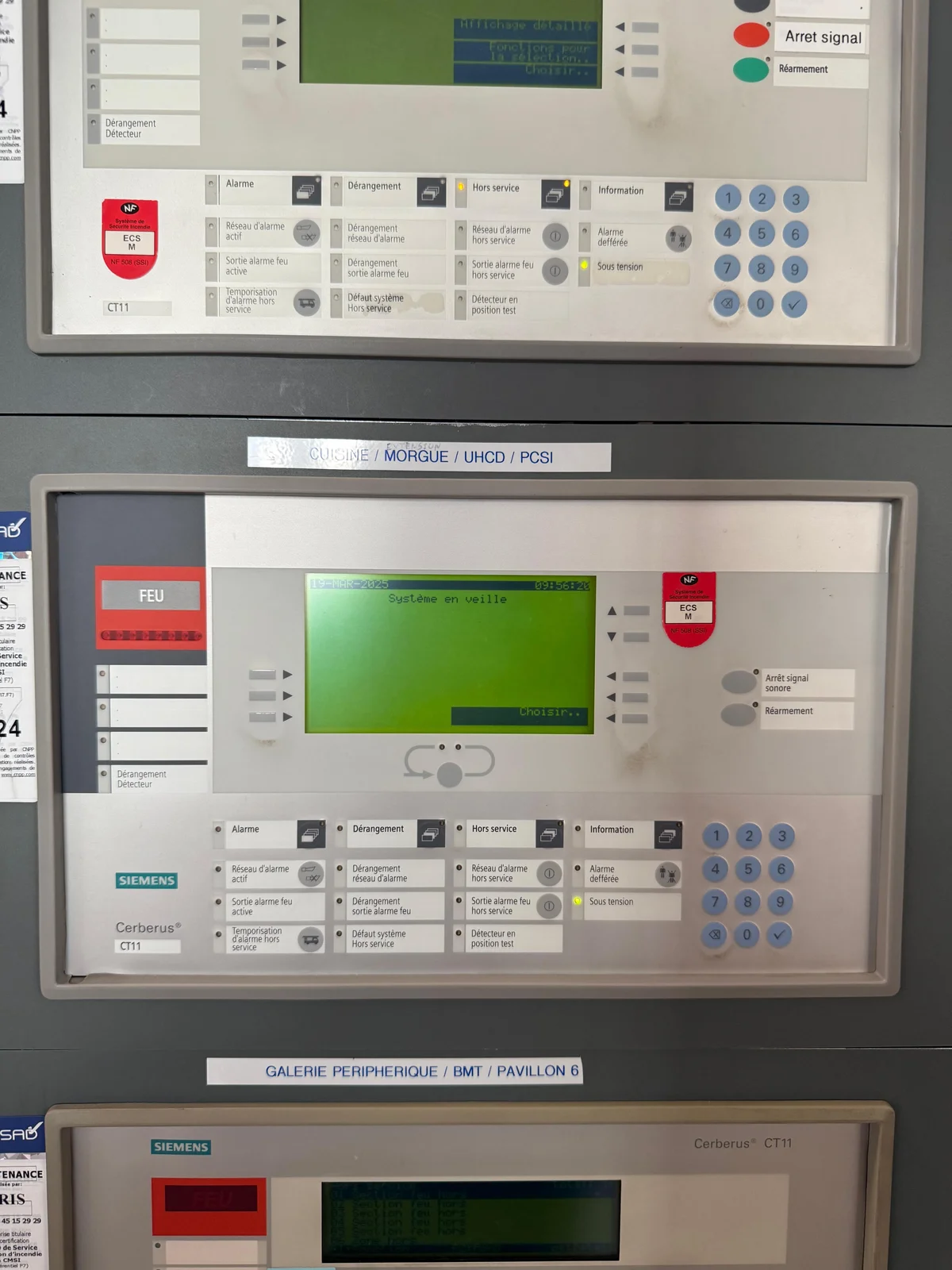 Centrale Siemens Cerberus CT11 en veille
